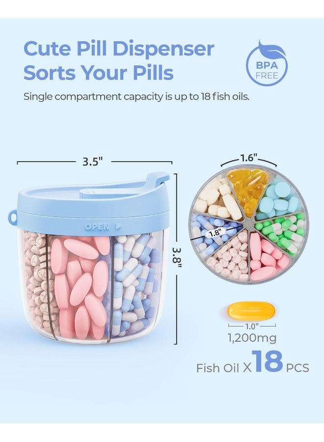 AMOOS Cute Pill Dispenser With 7 Large Compartments - Image 2